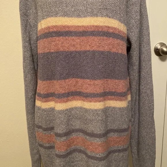 NWOT Becool Long Sleeve Striped Tunic Crewneck Sweater - Picture 3 of 5
